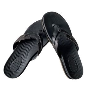 SPERRY Top Sider Women's Waveside PLUSHWAVE Flip Flop Black size 8
